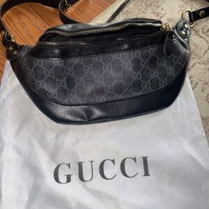 Black and Gray bum Pattern crossbody